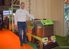 Peter Könemann of Octiva with a spraying robot. Octiva's range of robotics is growing.